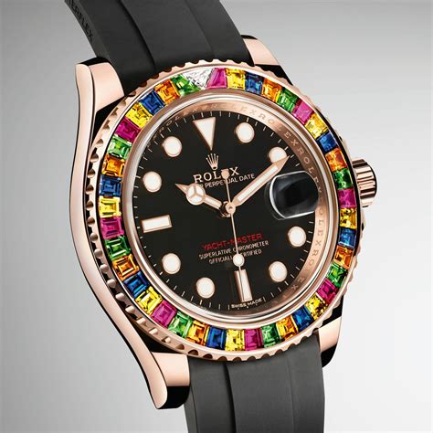 rolex watch with a multi color|Rolex yacht master.